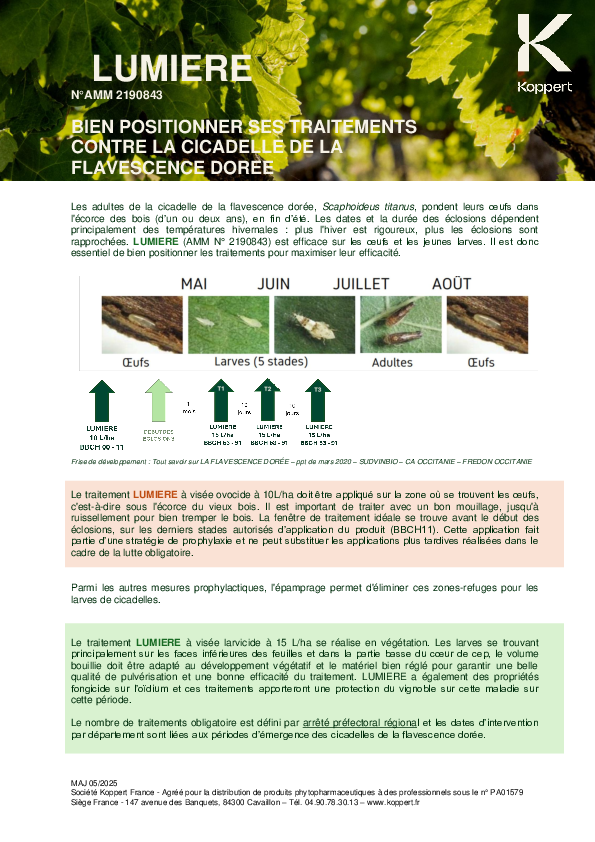 Lumiere note technique application