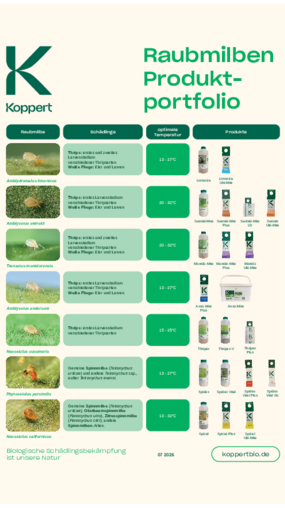 Raubmilben Produktportfolio